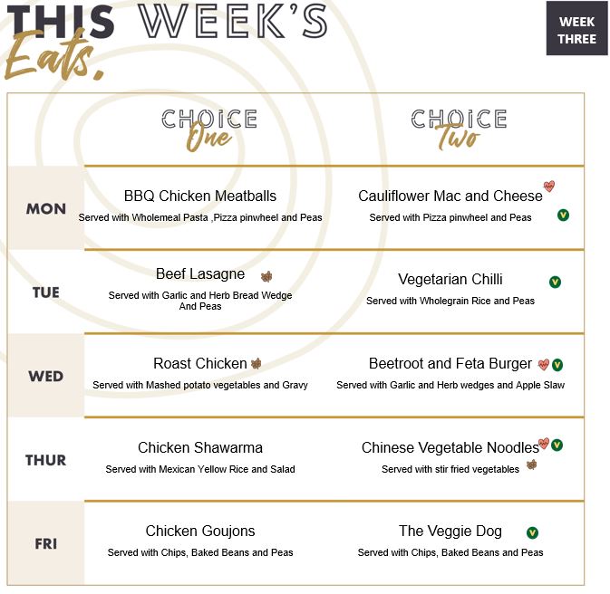 Menu Week 3